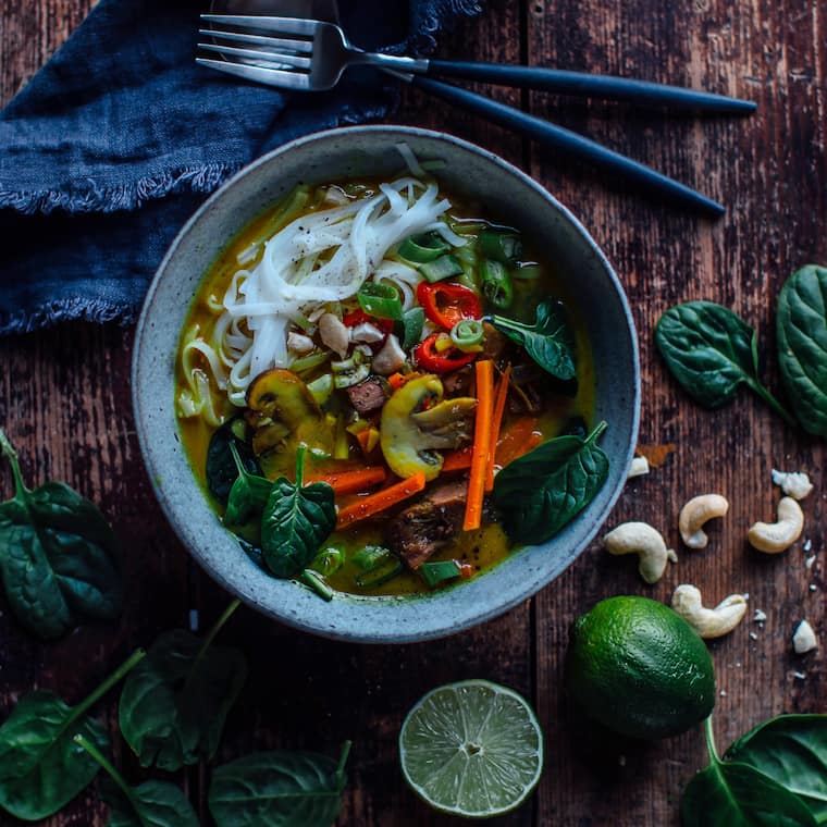 Thai-Suppe mit Jackfruit