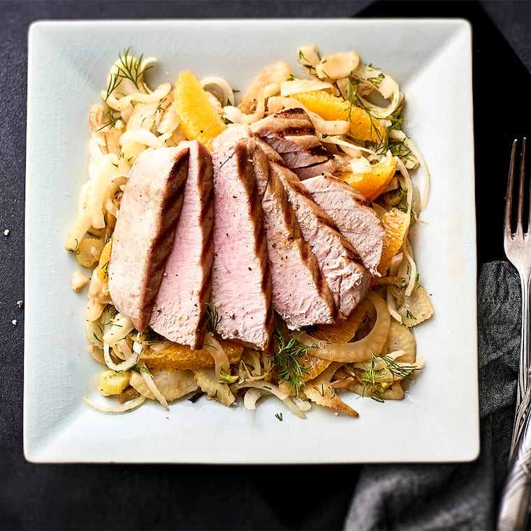 Thunfischsteak auf Fenchel