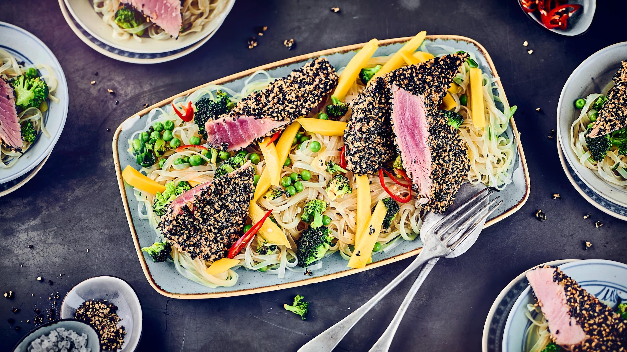 Thunfischsteak in Sesamkruste