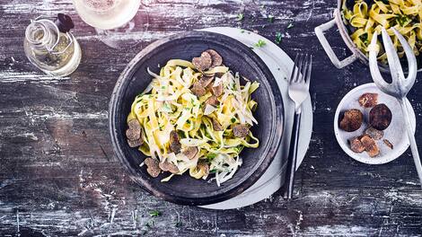 Trüffel mit Pasta