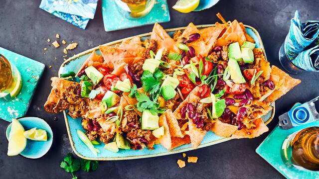 Überbackene Nachos mit Hack