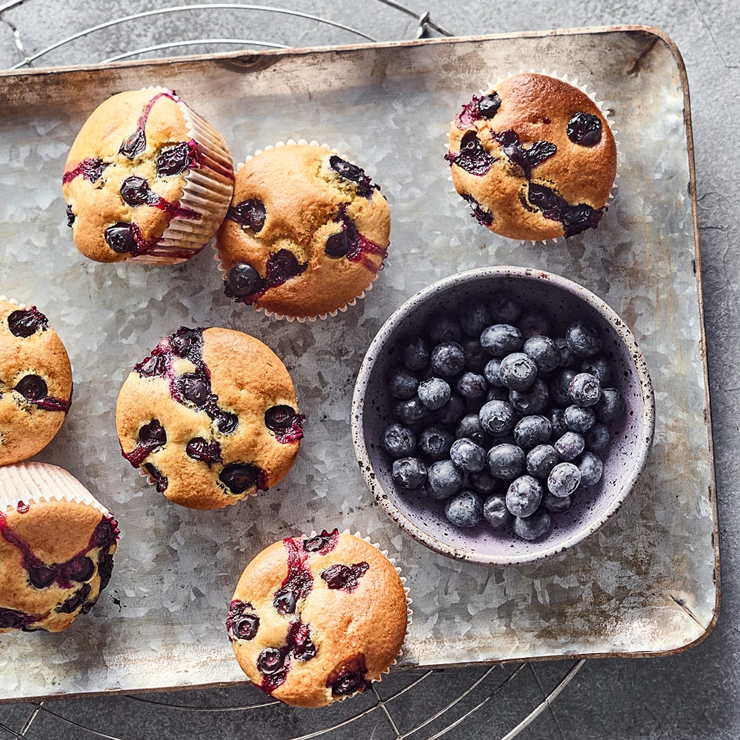Vegane Blaubeermuffins 