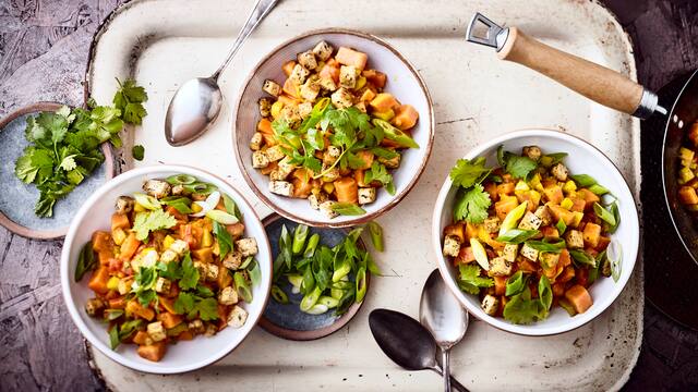 Veganes Gemüsecurry mit Tofu