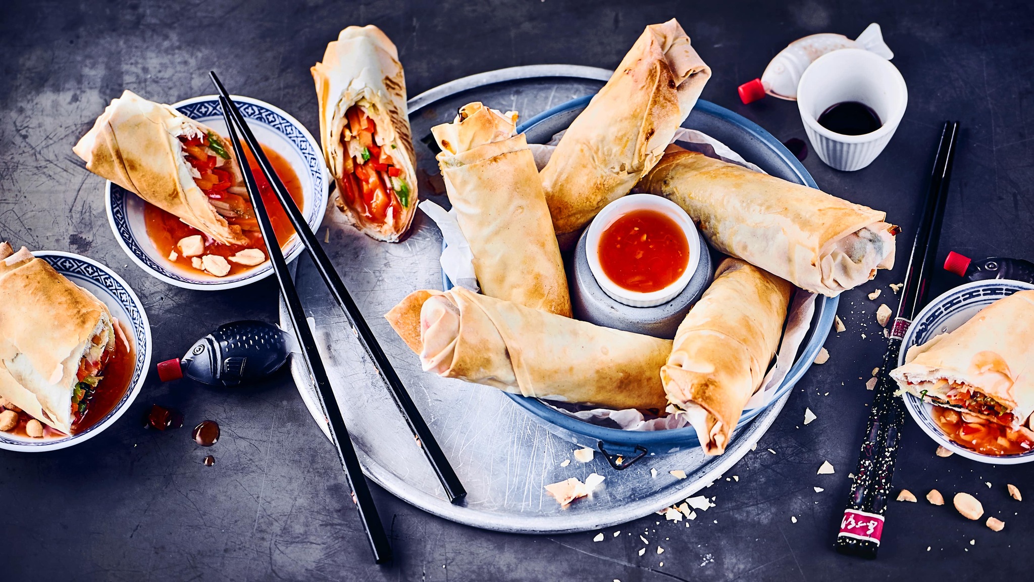 vegetarische Frühlingsrollen