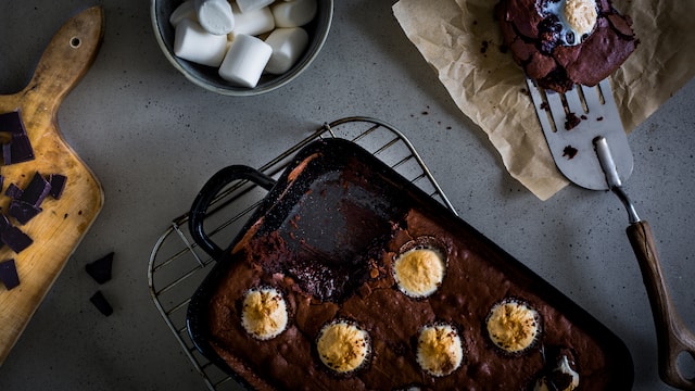 Whiskey-Brownies vom Grill