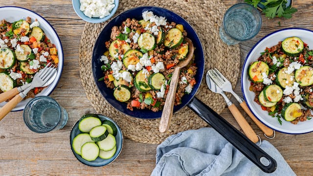 Zucchini-Hackfleisch-Pfanne