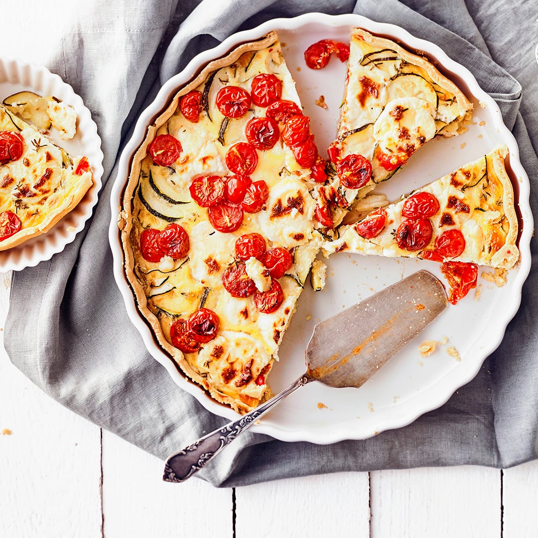 Zucchini-Ziegenkäse Quiche