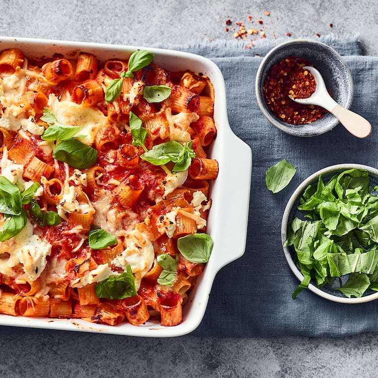 Baked Ziti mit Ricotta