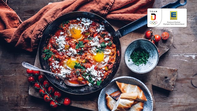 Einfaches Shakshuka mit Gemüse