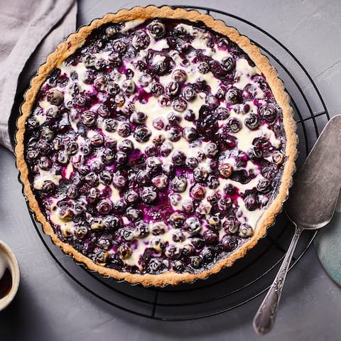 Finnischer Blaubeerkuchen