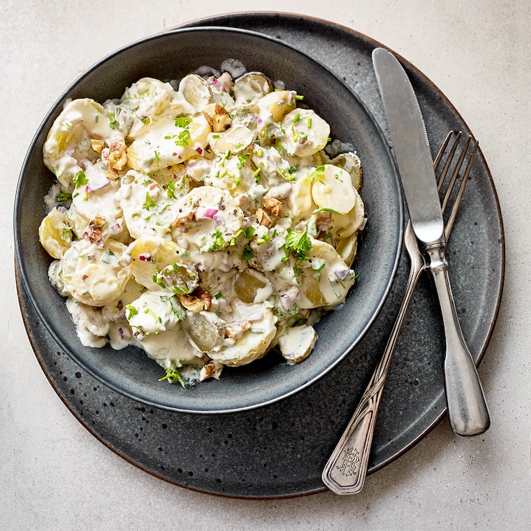 Kartoffelsalat mit Crème fraîche