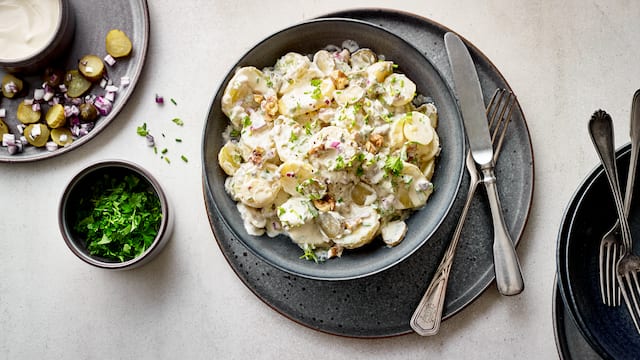 Kartoffelsalat mit Crème fraîche 