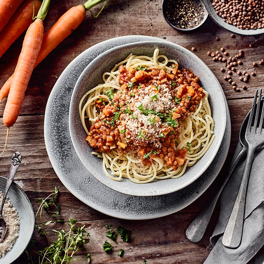 Linsenbolognese vegan Rezept EDEKA