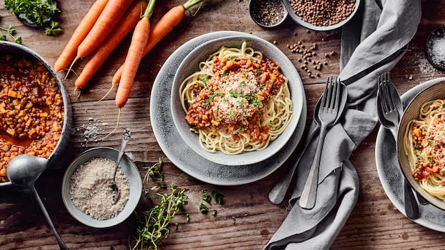 Linsenbolognese vegan