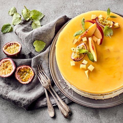 Pfirsich-Maracuja-Torte