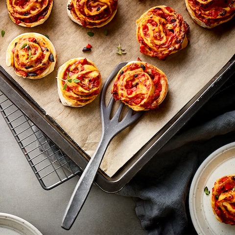Pizzaschnecken vegetarisch