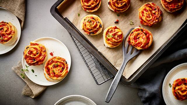 Pizzaschnecken vegetarisch