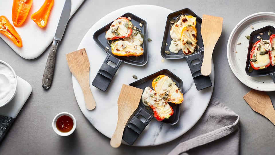 Raclette-Ziegenkäse-Paprika