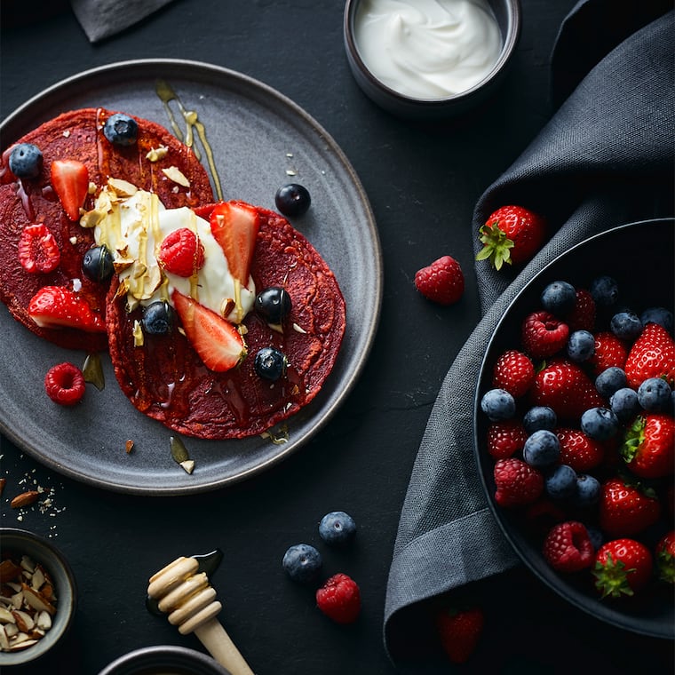 Red Velvet Pancakes