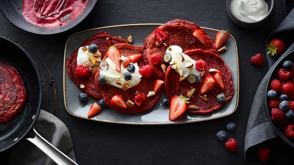 Red Velvet Pancakes