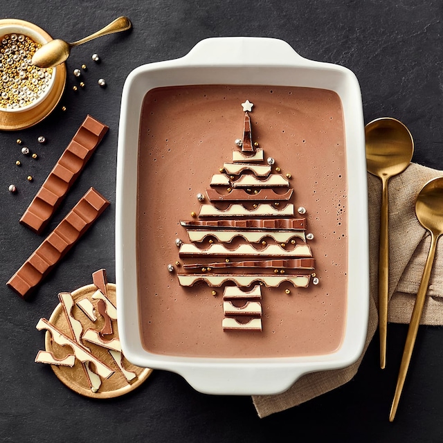  Schokoladen-Orangen-Panna-Cotta mit kinder Riegel