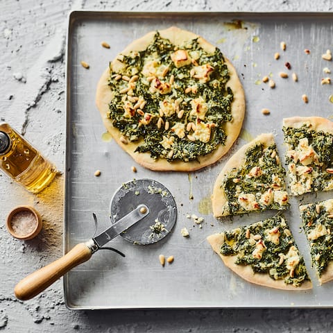 Spinatpizza 