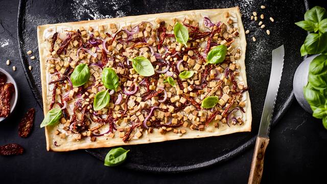 Veganer Flammkuchen