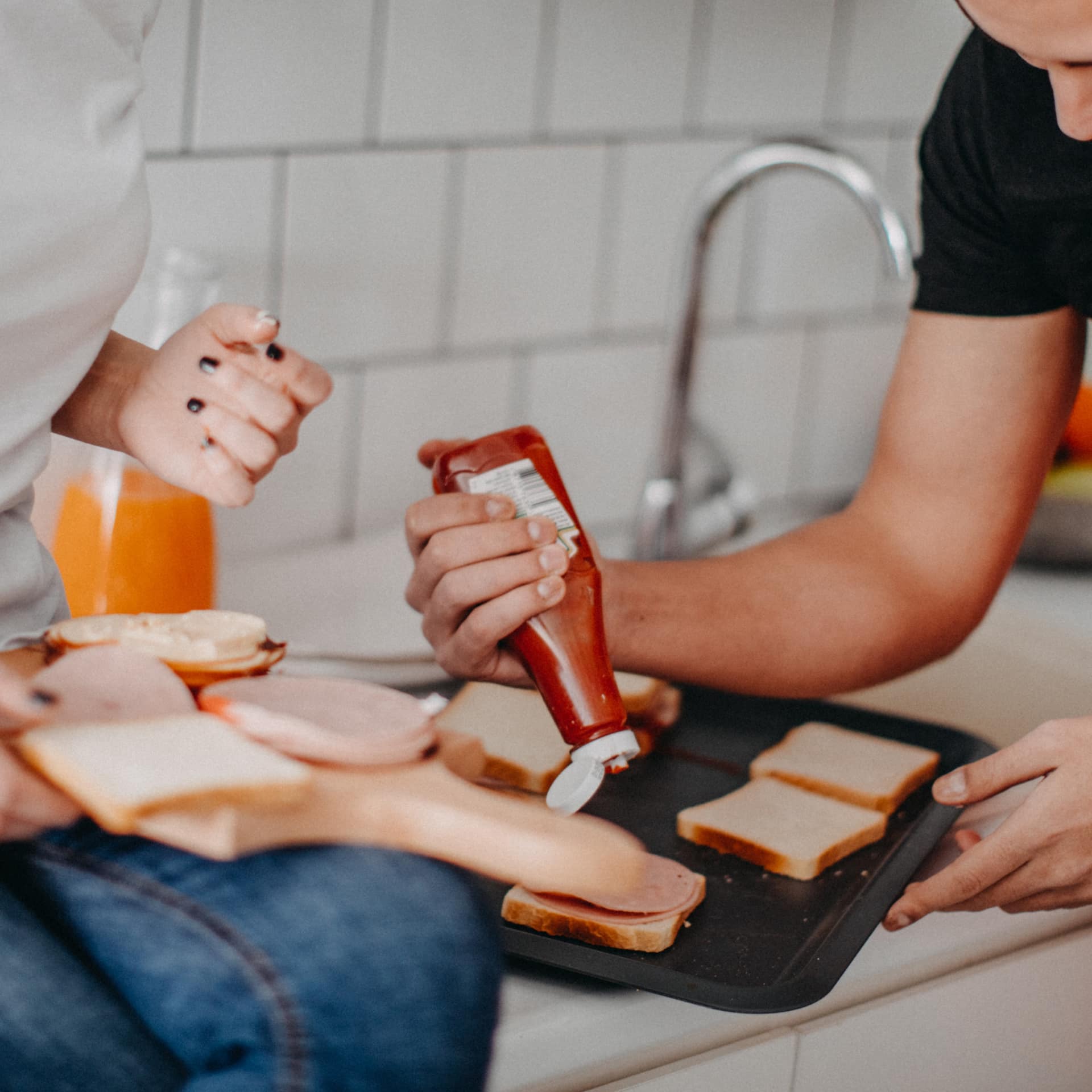 Versteckte Zucker in Tomatenketchup Anwendung