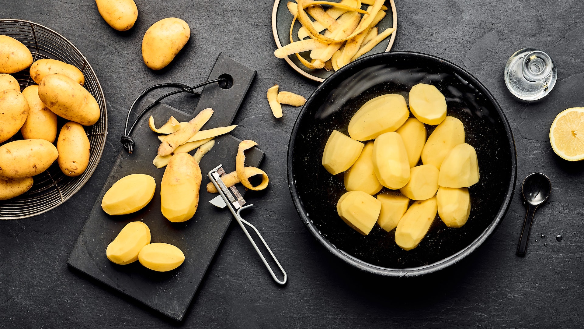 Kartoffeln schälen und aufbewahren