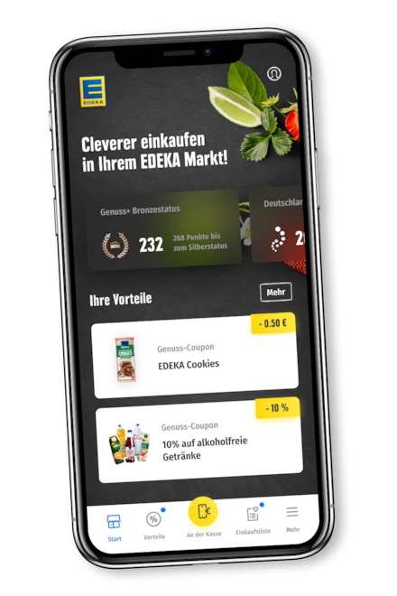 EDEKA App-Screen auf einem iPhone