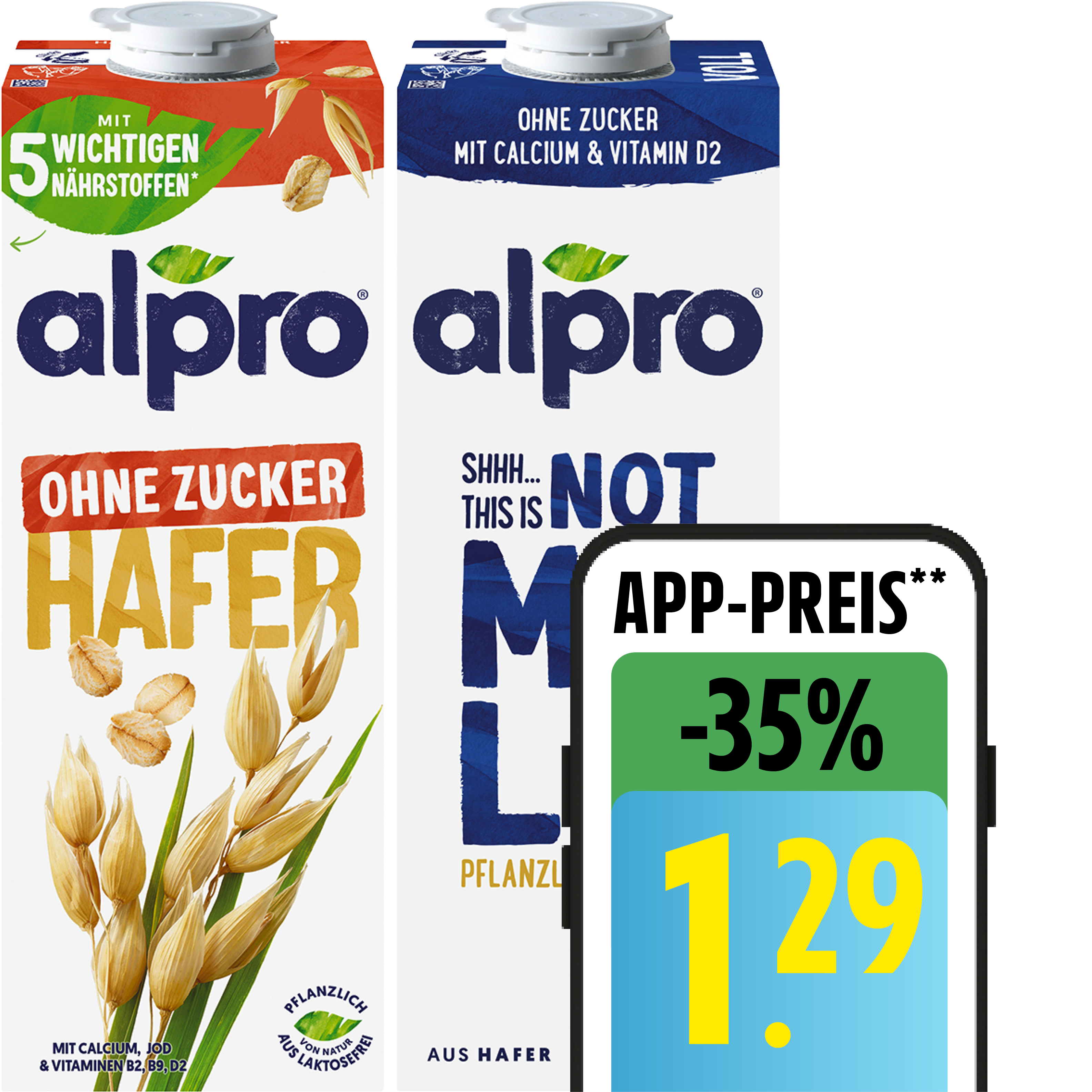 alpro Hafer-, Soya- oder This Is Not Milk-Drink