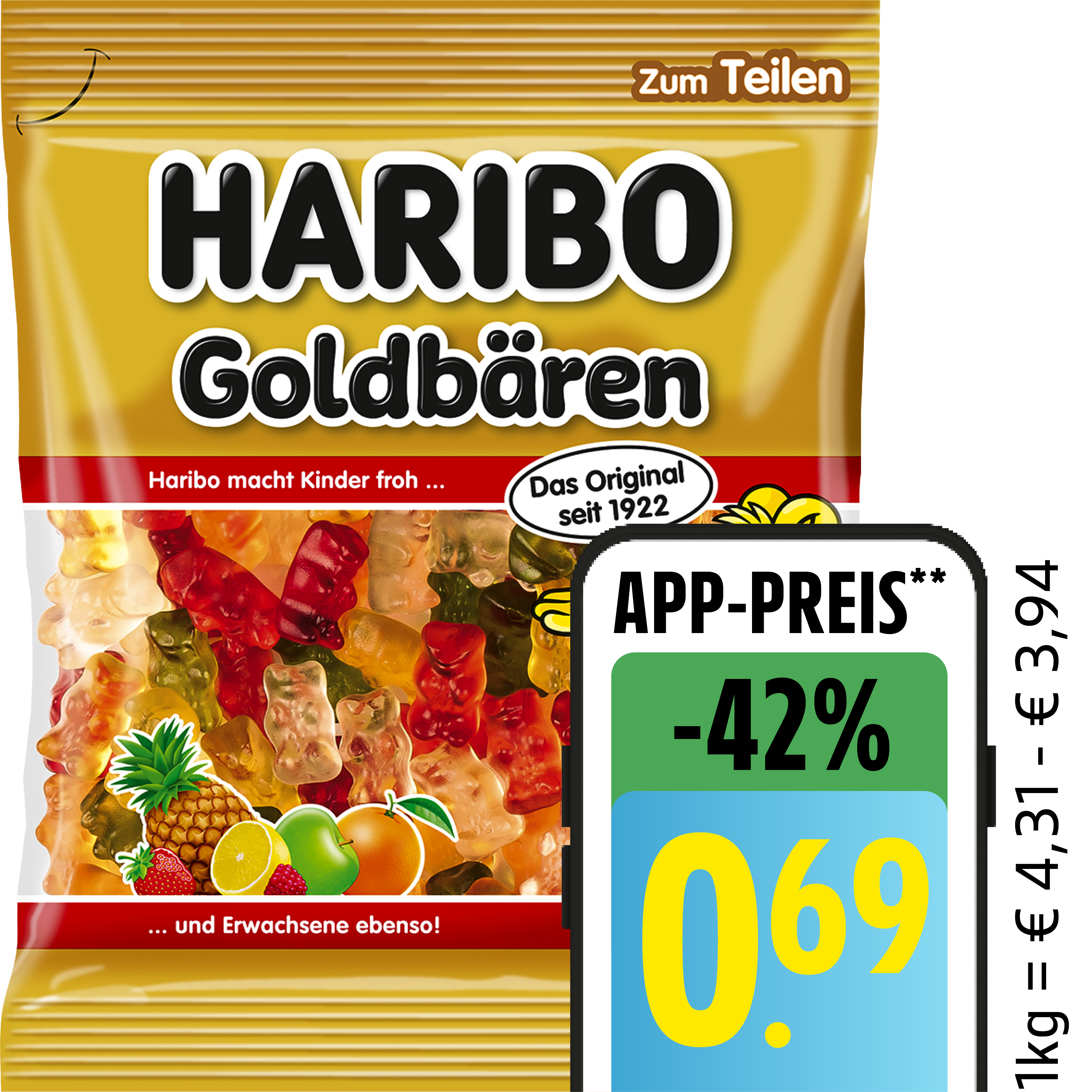 Haribo Fruchtgummi oder Lakritz