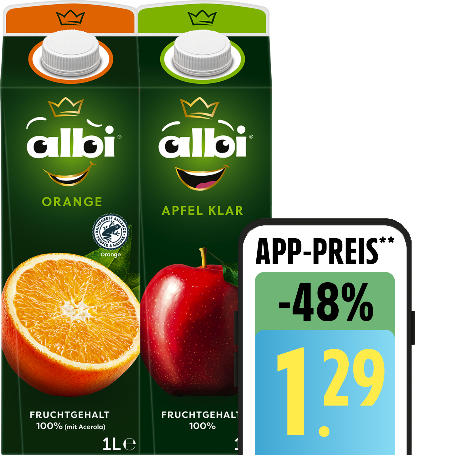 albi Fruchtsaft oder Nektar