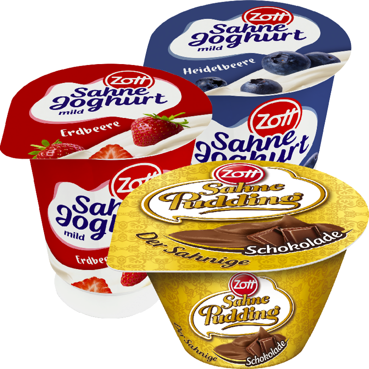 Zott Sahne-Joghurt oder Sahne-Pudding