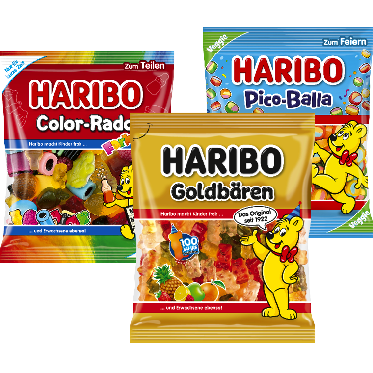 Haribo Fruchtgummi oder Lakritz