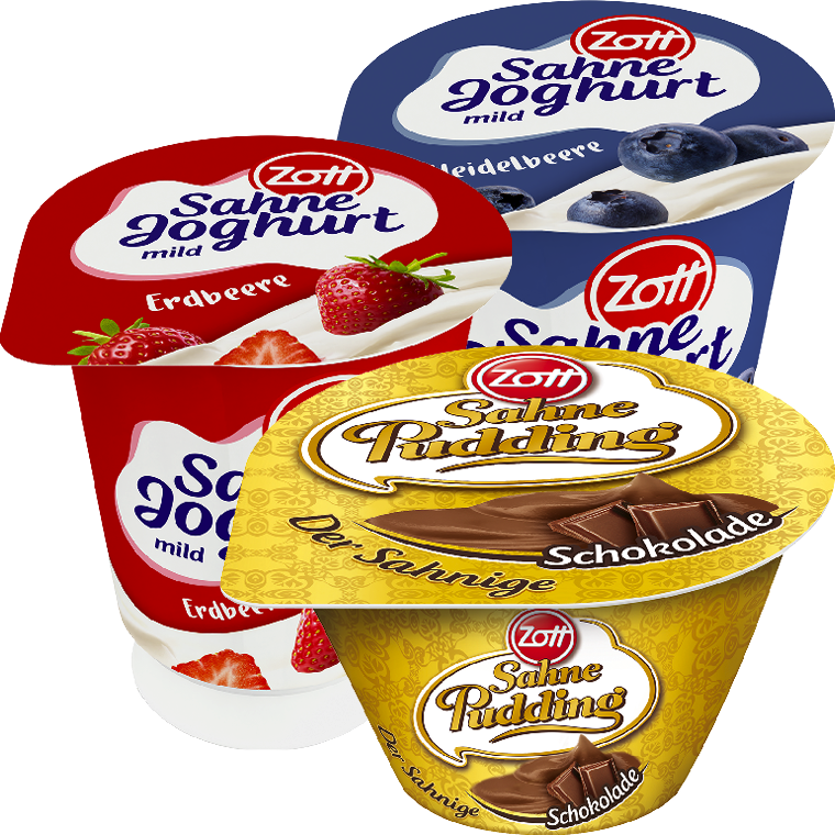 Zott Sahne-Joghurt oder Sahne-Pudding