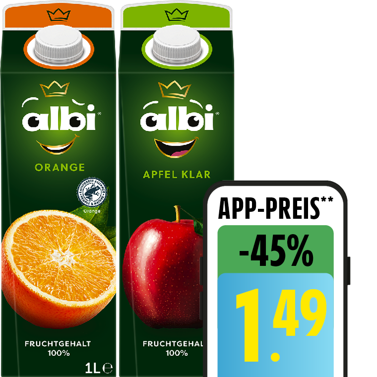 albi Fruchtsaft oder Nektar