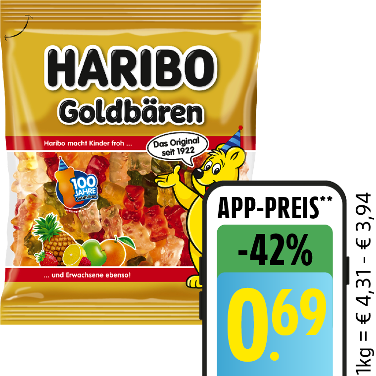 Haribo Fruchtgummi oder Lakritz