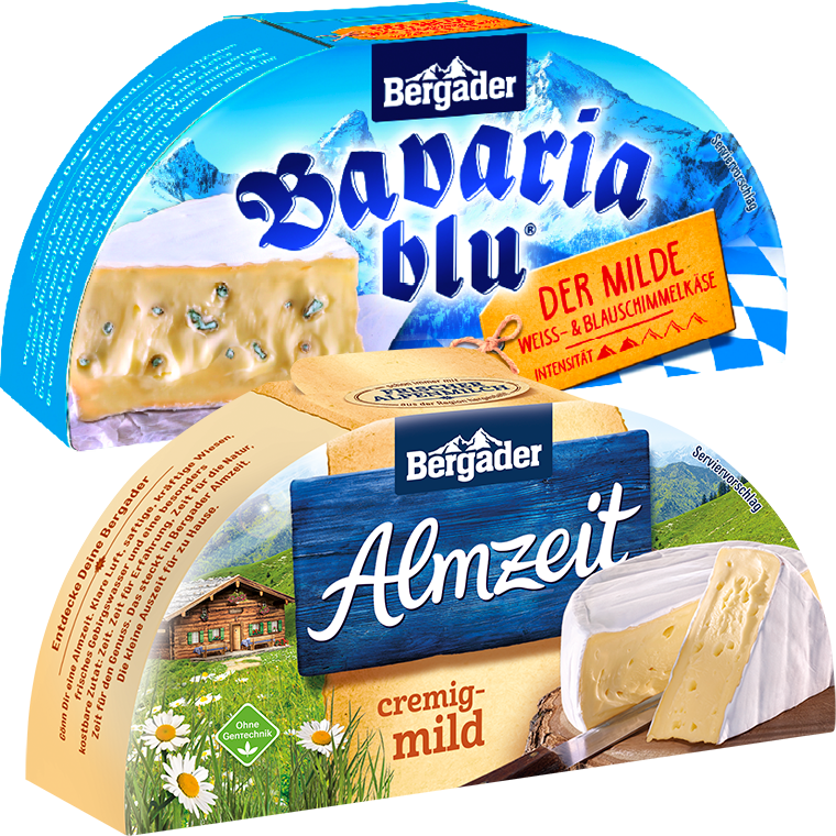 Bergader Almzeit oder Bavaria blu Halbmond