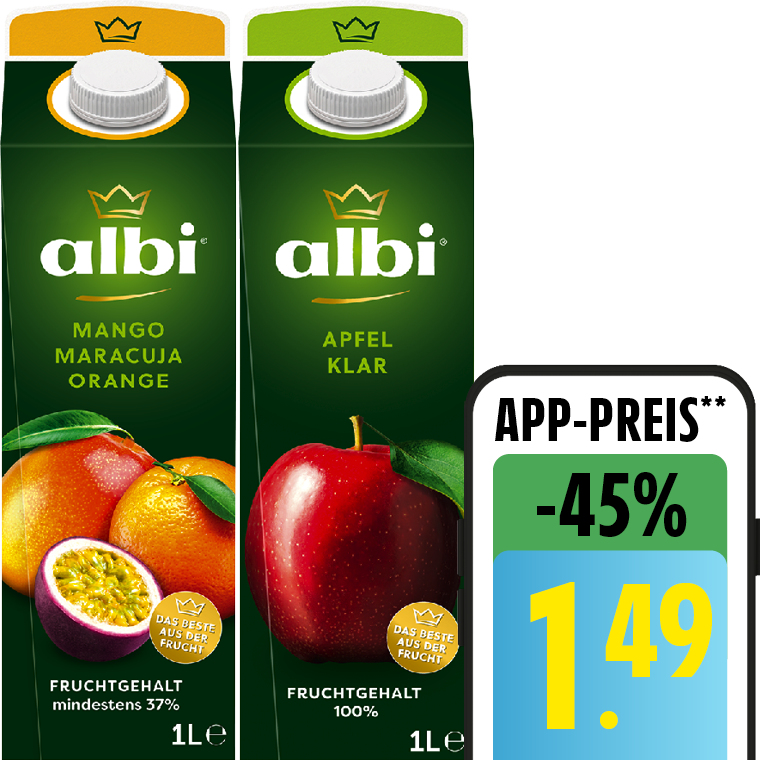 albi Fruchtsaft oder Nektar