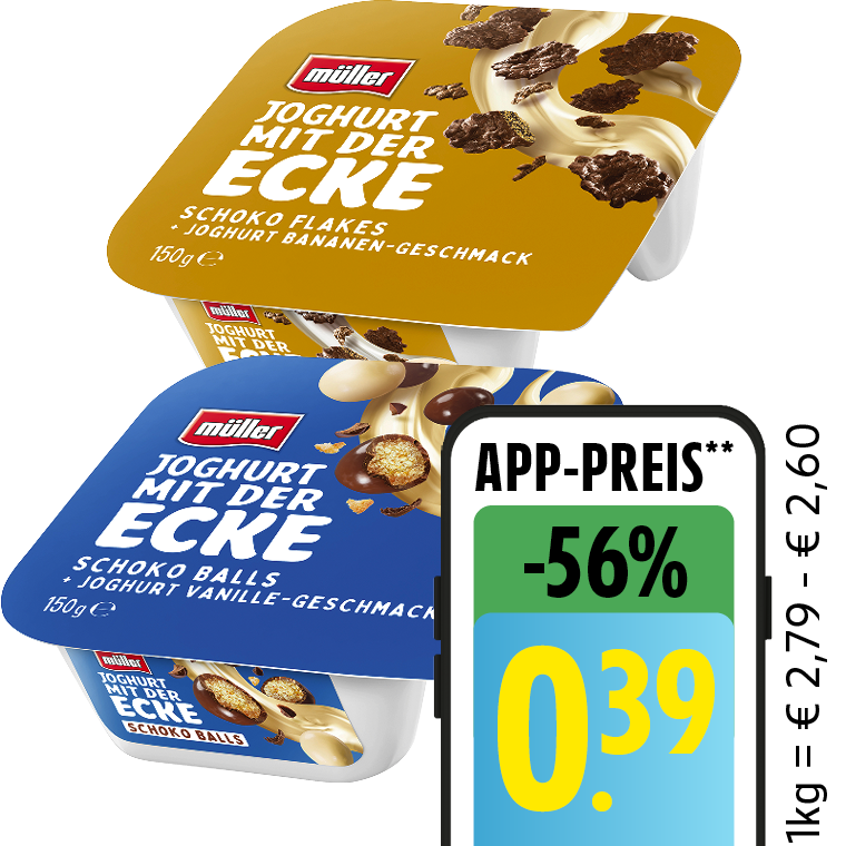 Müller Joghurt mit der Ecke