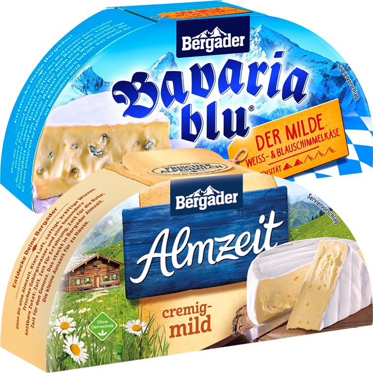 Bergader Almzeit oder Bavaria blu Halbmond
