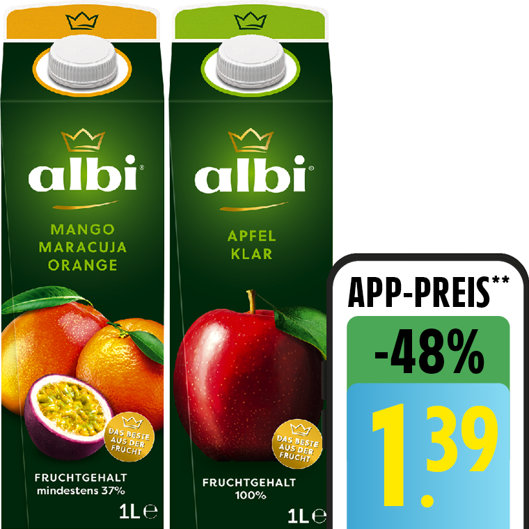 albi Fruchtsaft oder Nektar