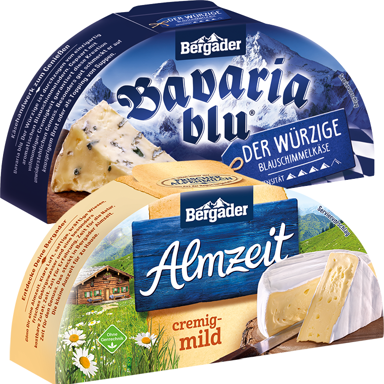 Bergader Almzeit oder Bavaria blu Halbmond