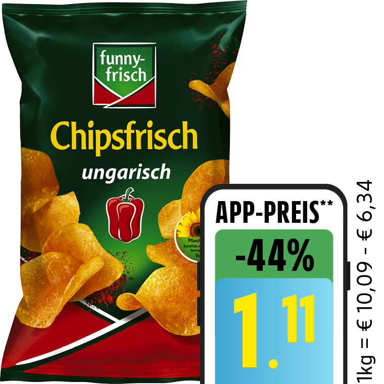 funny-frisch Chipsfrisch, Ofen Chips, Intense oder Erdnuss Flippies