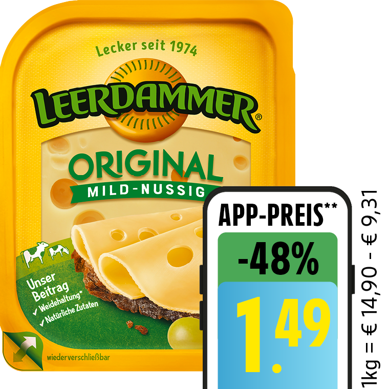 Leerdammer Scheiben oder Reibekäse