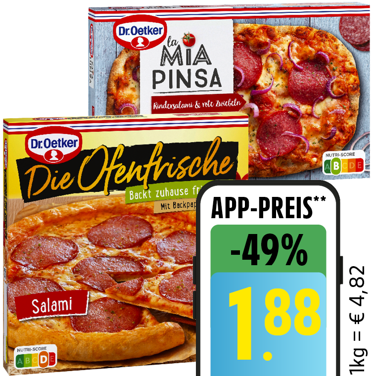 Dr. Oetker Die Ofenfrische, Pizza Tradizionale oder La Mia Pinsa