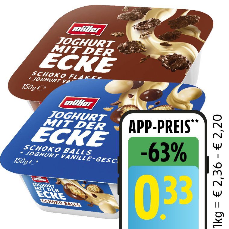 Müller Joghurt mit der Ecke