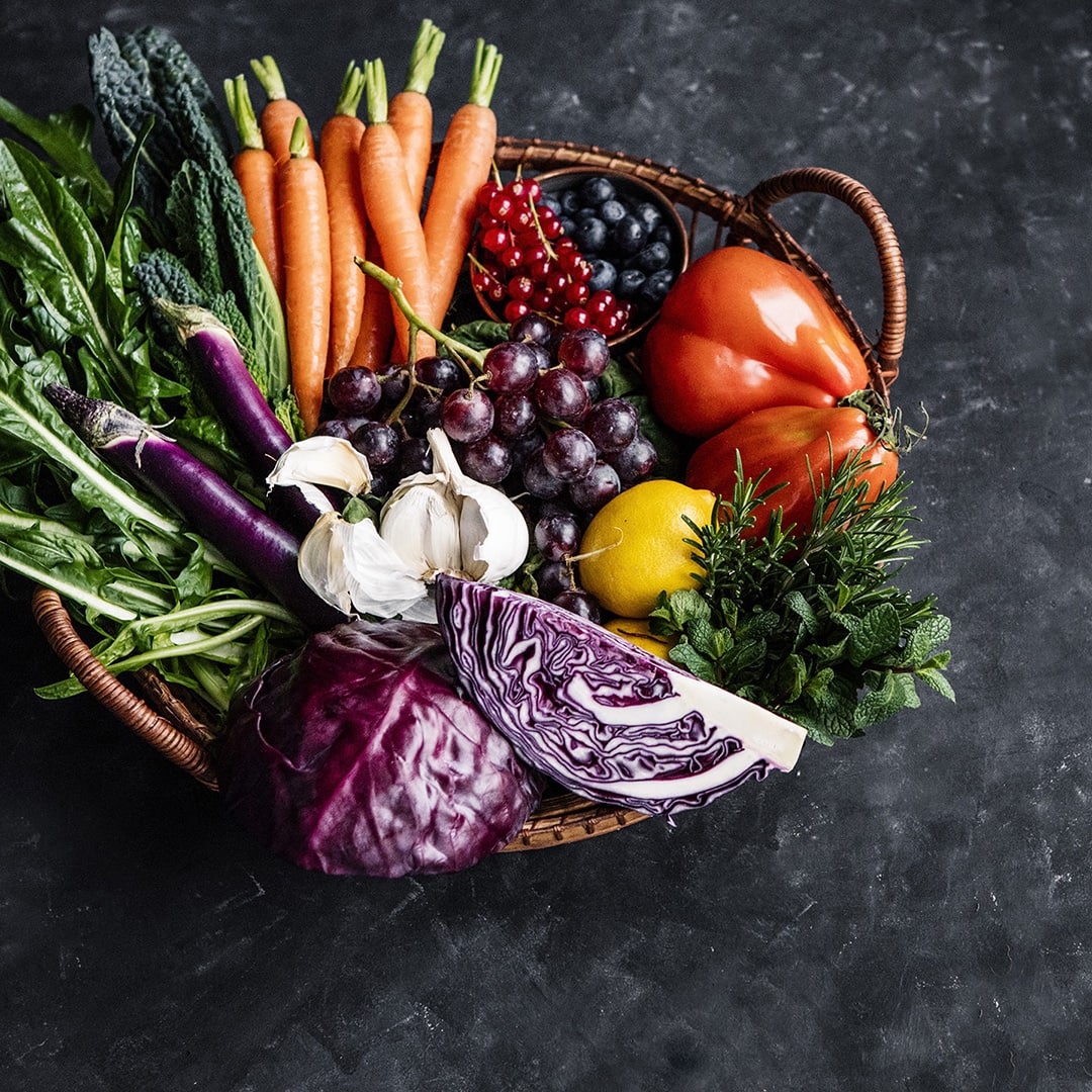 Buntes Gemüse in der Ernährung