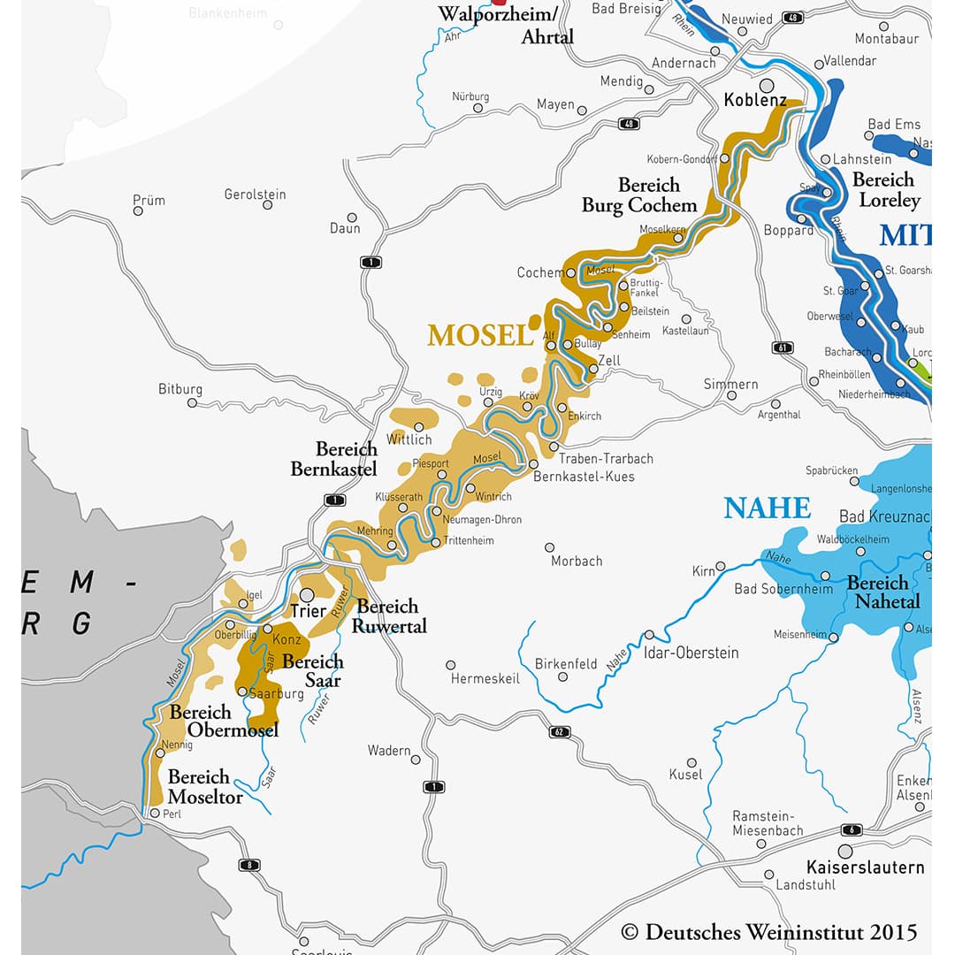 Stilvolle Mosel Karte Sehenswurdigkeiten Bild